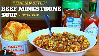 MINESTRONE SOUP ITALIAN STYLE HOW TO MAKE BEEF MINESTRONE SOUP RECIPE BETTER THEN OLIVE GARDEN [upl. by Seditsira]