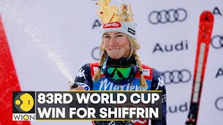 Mikaela Shiffrin claims 83rd World Cup win to set womens record  WION Sports  English News [upl. by Lipscomb]