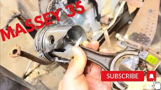 Removing pistons and connecting rods out of the Massey 35 continental Z134 motor ￼ [upl. by Oates572]