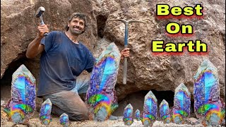 Finding Worlds Best Iridescent Hematite Crystals  Graves Mt Georgia [upl. by Corso]