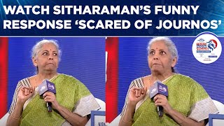 Nirmala Sitharamans Funny Response On Supriya Shrinate Row Says Scared Of Journalists [upl. by Ajile]