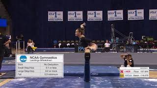 Norah Flatley 2019 Beam vs Nebraska 9875 [upl. by Fulmer420]