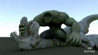 Hulk vs Trex  Creature Seq WIP HD [upl. by Nannoc156]