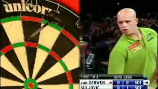 2011 PDC  WDC van Gerwen vs Suljovic 1  4 [upl. by Elodea455]