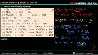 Balance the following equations i Na  O2 􀁿􀁿􀁯 Na2Oii H2O2 􀁿􀁿􀁯 H2O  O2iii MgOH2  HCl 􀁿􀁿􀁯 M [upl. by Giark]