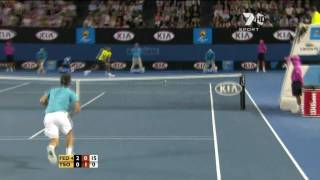 Roger Federer vs JoWilfred Tsonga Aus Open 2010 semi final highlights [upl. by Aicened]