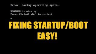 BOOTMGR IS MISSING  EASY FIX FOR WINDOWS BOOT FAILURE [upl. by Hugh234]