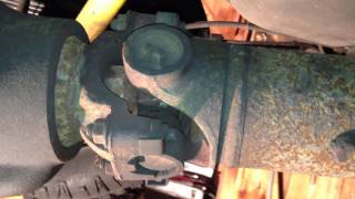 Significantly worn out driveshaft Ujoint on a Ford e350 Powerstroke [upl. by Annoet200]