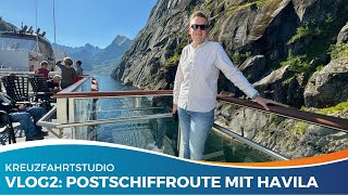 Das Highlight in Norwegen TrollfjordPassage mit dem Postschiff Havila Pollux  VLOG2 [upl. by Anilasor]