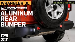 Jeep Wrangler JL MP Concepts Forged Aluminum Rear Bumper Review amp Install [upl. by Oahc]