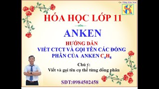 Viết CTCT và gọi tên các đồng phân của anken C4H8 [upl. by Griff]