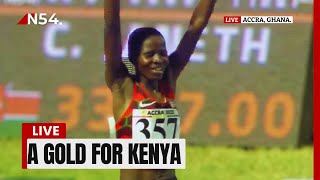 Janeth Chepngetich wins Gold Medal In Womens 10000 Metres at The African Games 2024  News54 [upl. by Anivlek]