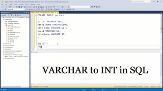 How to CHANGE COLUMN TYPE VARCHAR to INT in SQL [upl. by Petromilli633]