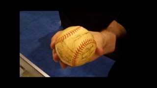 Double signed Mickey Mantle autographed baseball with Joe DiMaggio 1951 Yankees [upl. by Eriam]