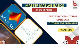 Data Visualization in MATLAB  Mathworks Plotting the Sinc Function  Data Science for Beginners [upl. by Akima]