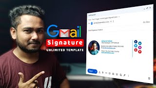 How to Create Gmail Signature with Image Social Icons  Free Email Signature Templates [upl. by Harehs]