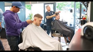 Haircut Skin Fade Trendy mens hairstyles 2024 using trimmer and foiler [upl. by Melvyn]