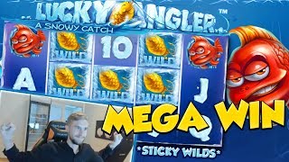 BIG WIN Lucky Angler Huge win  NetEnt  free spins Online slots [upl. by Nellie]