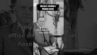 Warren G Harding Reflections of Leadership and Legacy MrNonstopWisdom shorts president [upl. by Shantee]