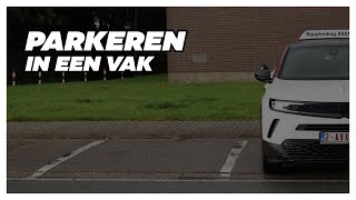 Hoe parkeren in een vak VOORUIT én ACHTERUIT  Manoeuvre op het rijexamen [upl. by Aramad]