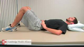 CHA Rehab  Pelvic Tilts with TR Abd Multifidus Activation [upl. by Yssim]