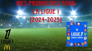 MON PRONOSTICS POUR LA LIGUE 1  SAISON 20242025 [upl. by Aloeda986]