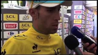 Cyclisme  Nibali  quotContent de garder le maillot jaunequot 0707 [upl. by Charlot532]