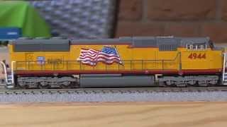 Review new AZL SD70M flared Radiators Union Pacific 4944 [upl. by Allenrad]