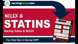 NCLEX and Statins and what you need to know Cardiac Lecture Nursing KAMP Medications 2019 NCLEX [upl. by Annyahs]