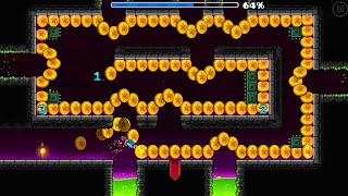 Dash but 1000 Coins  Geometry Dash 22 [upl. by Ahsinam]