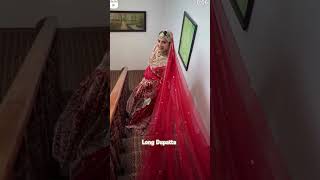 Long veil Dupatta nikahfavours bridaldupatta dulhandupatta reddupatta chunni [upl. by Etna434]