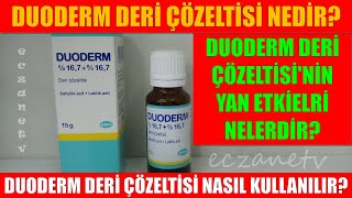 Duoderm Deri Çözeltisi Nedir Duoderm Deri Çözeltisinin Yan Etkisi Nedir Duoderm Nasıl Kullanılır [upl. by Anar]