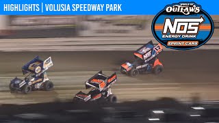 World of Outlaws NOS Energy Drink Sprint Cars Volusia Speedway Park February 11 2022  HIGHLIGHTS [upl. by Mackay]