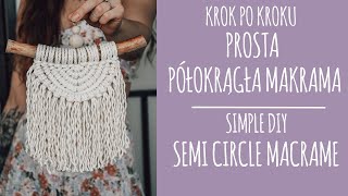 25 Tutorial Prosta półokrągła makrama boho  Simple DIY Macrame Boho semi circle wallhanging [upl. by Gauldin]