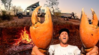 I SPENT 72 HOURS Catching GIANT CRAB  Catch and Cook on a FIRE [upl. by Simonne]