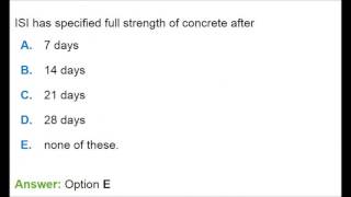 CIVIL ENGINEERING OBJECTIVE  CONCRETE TECHNOLOGY QUESTIONS  PART  2 [upl. by Morganne]