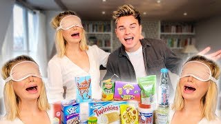 BLINDFOLDED TASTE TEST ft TOFF Georgia Toffolo [upl. by Adnolohs]