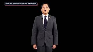 President Marcos speaks at the Singapore Fintech Festival via hologram [upl. by Evannia]