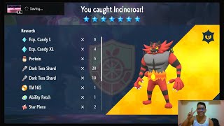 POKEMON SCARLET Tera Dark type Incineroar 7star Raid Battle Solo easy [upl. by Ohploda967]