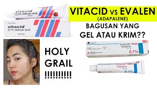 REVIEW VITACID vs ADAPALENE EVALEN  obat jerawat murah terampuh Kisah purging bersama adapalene [upl. by Artus]