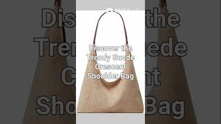 Trendy Suede Crescent Shoulder Bag Women Tote Bag Satchels Crossbody Purse Tophandle Travel College [upl. by Hiller]