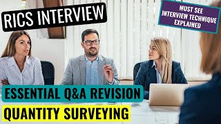 RICS APC FINAL ASSESSMENT MOCK INTERVIEW  QUANTITY SURVEYING REVISION  CORE COMPETENCIES QUESTIONS [upl. by Benedicto]