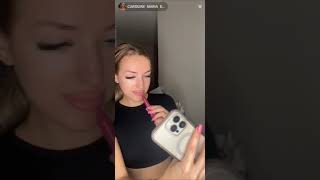 Test błyszczyków z Rhodes prezent od Hailey Bieber – lajw tiktok Caroline Derpienski 8XI2024 [upl. by Evelinn]