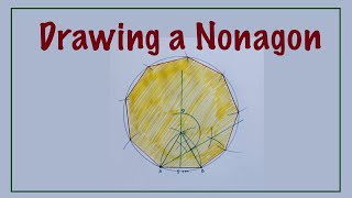 How to draw a Nonagon Nine gon [upl. by Ilime354]