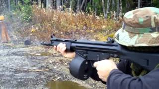 HK 51 full auto 50 round 308 drum [upl. by Rafaelita]