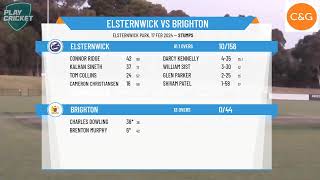 Victorian SubDistrict CA  South East 1st XI  Rd14  Elsternwick v Brighton  Day 1 [upl. by Philipines]