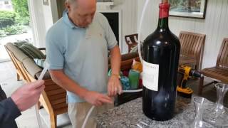 Opening biggest wine bottle and decanting [upl. by Iahk]