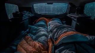 Relaxing Rain Sounds on a Camping Car Window  Night Thunderstorm for Deep Sleep and Insomnia😴 [upl. by Decima]