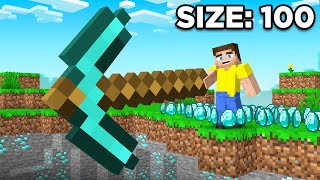 Playing MINECRAFT With GIANT TOOLS crazy [upl. by Lutero907]