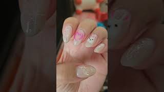 What its like doing your dominant hand vs your non dominant hand nails nailicious cute nailart [upl. by Ajiat]